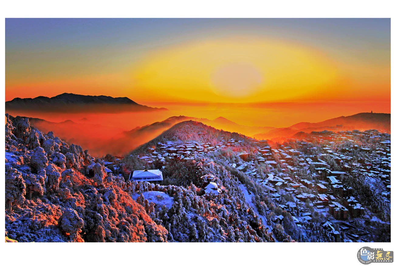 庐山冬雪全景图--- [云在山中]-魏水海摄影